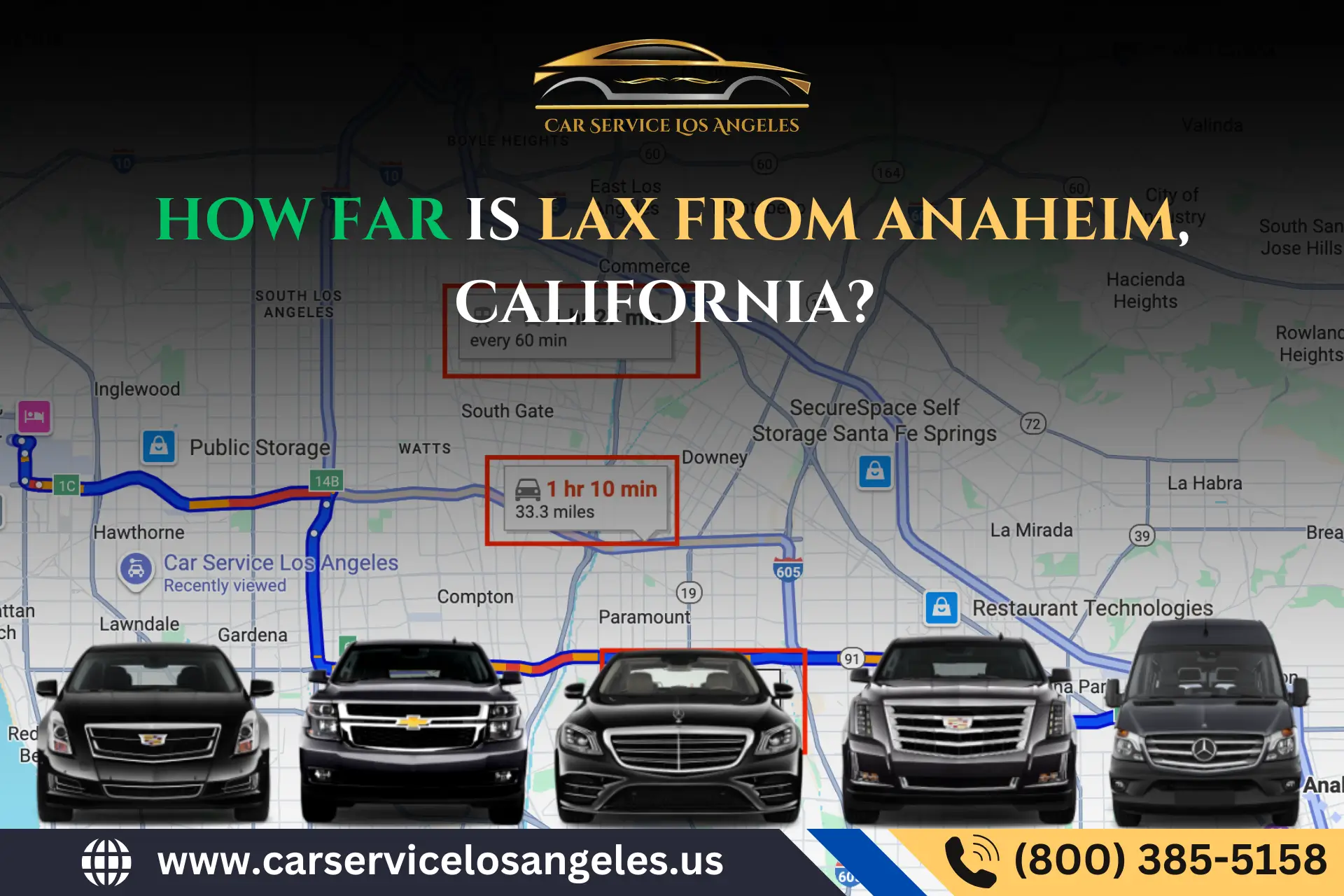 How Far is LAX from Anaheim California?