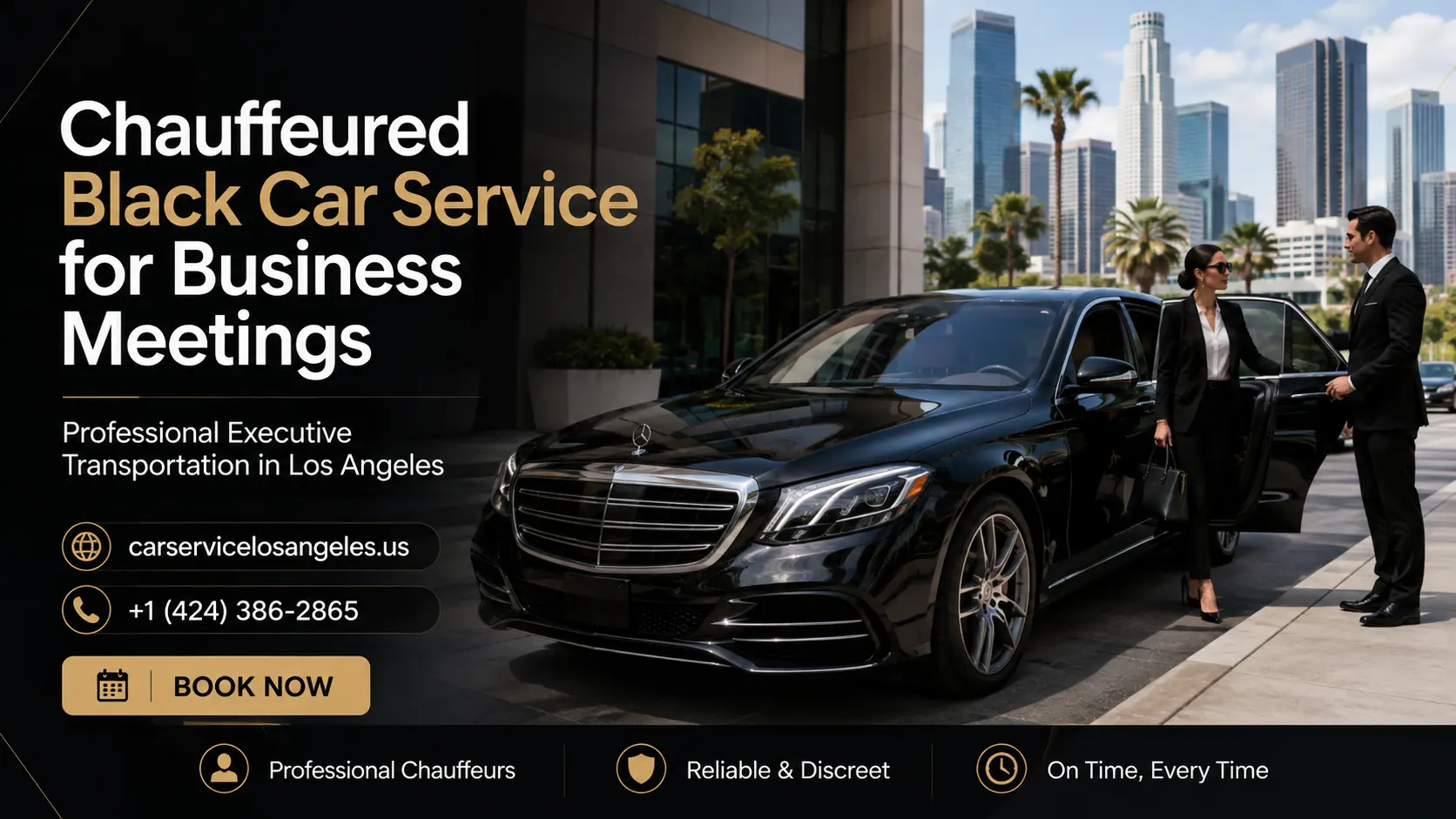 Luxury Chauffeured Black Car Service for Business Meetings