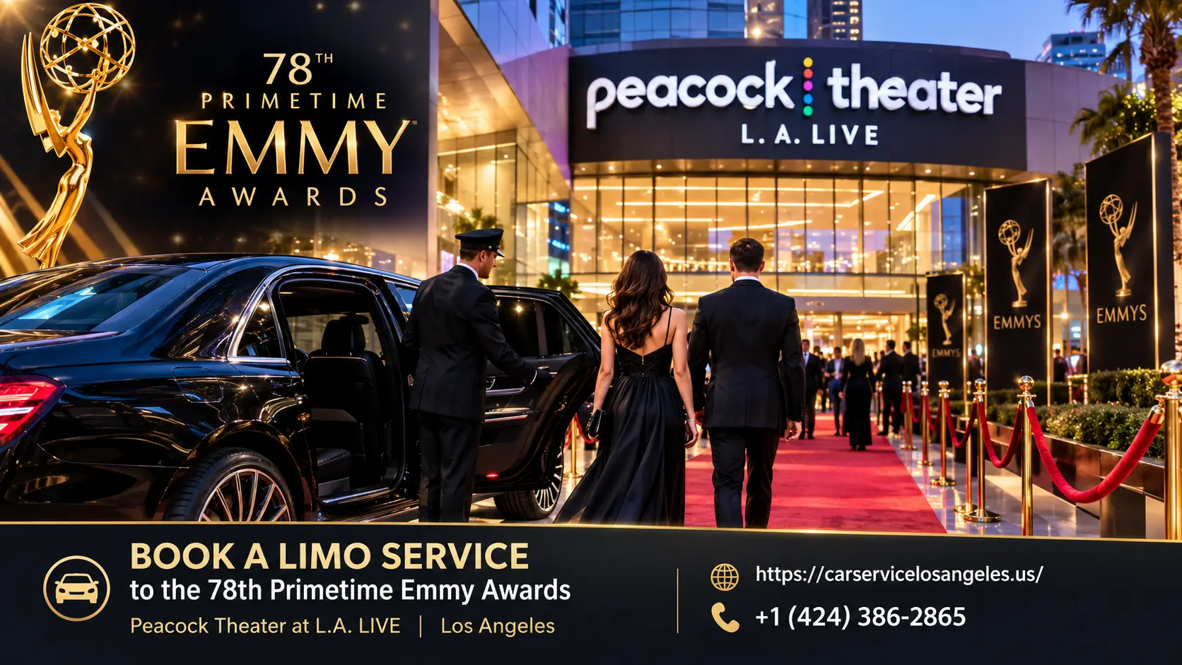 Limo Service to 78th Primetime Emmy Awards at Peacock Theater